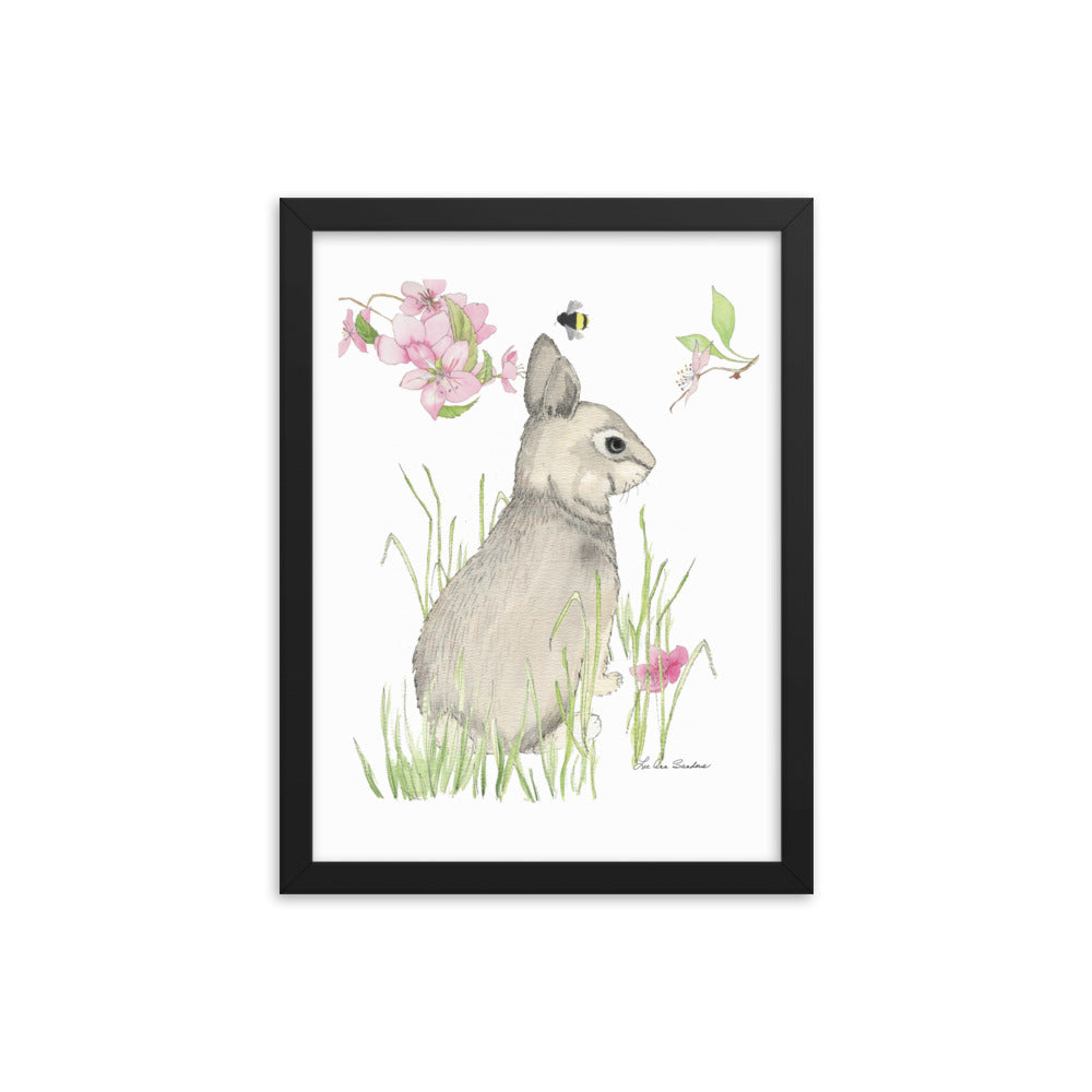 Spring Bunny Framed poster