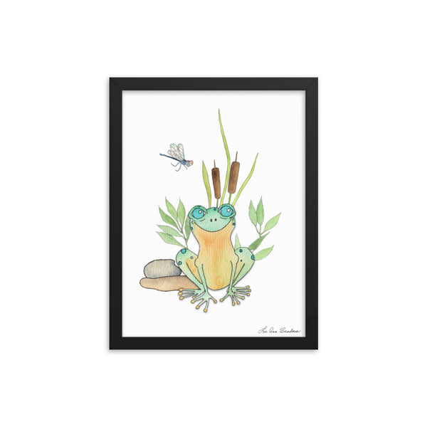 Blue Eyed Frog Framed poster