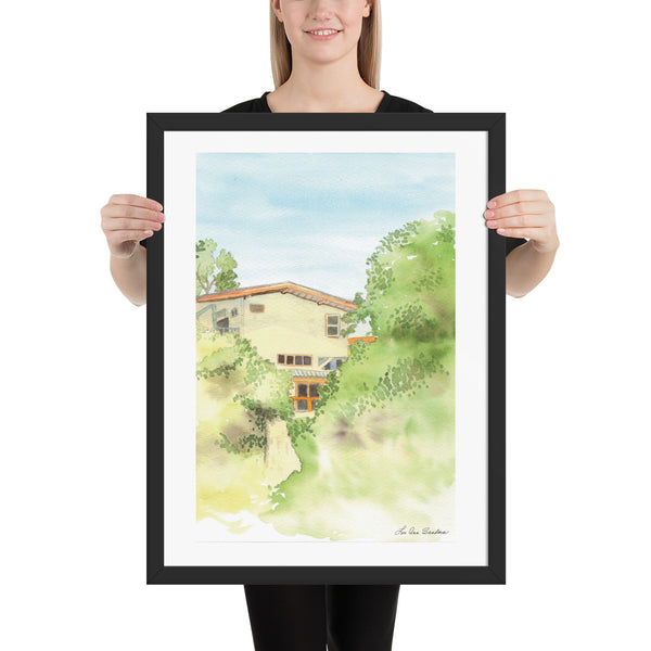 House on Mai Ping River Framed poster