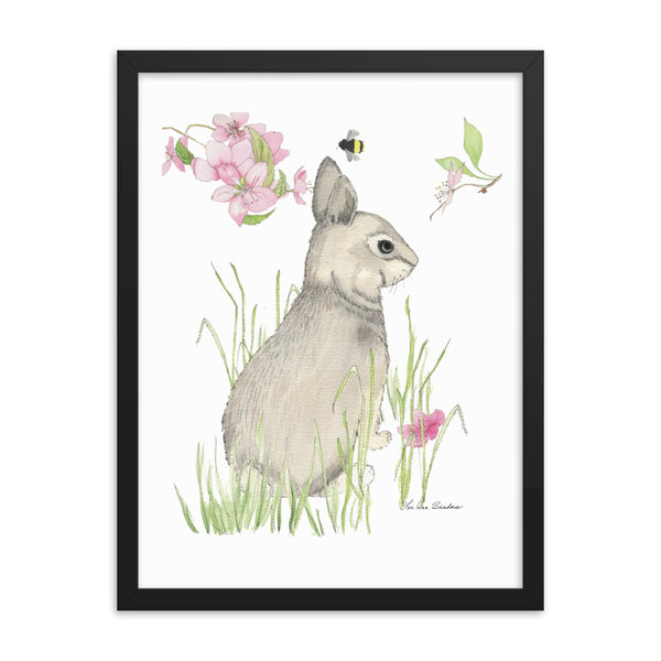 Spring Bunny Framed poster