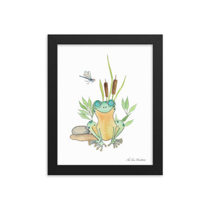 Blue Eyed Frog Framed poster