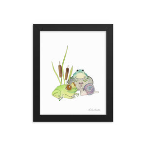 Frog Friends Framed poster