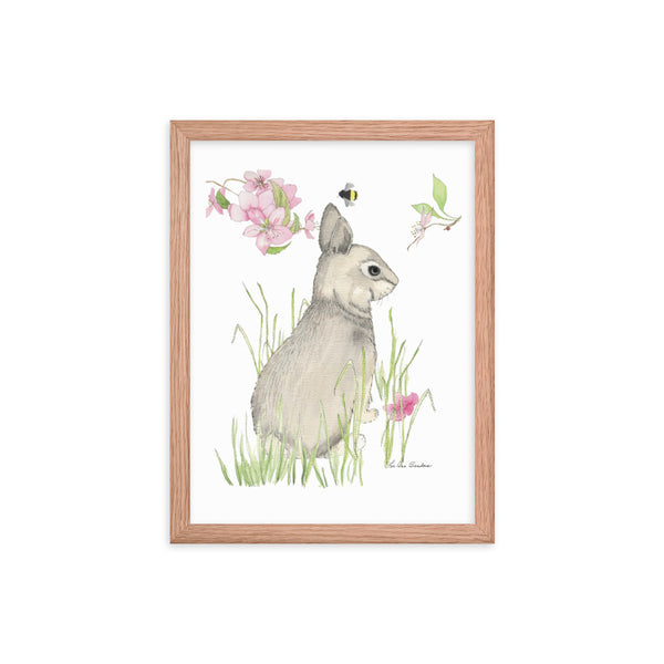 Spring Bunny Framed poster