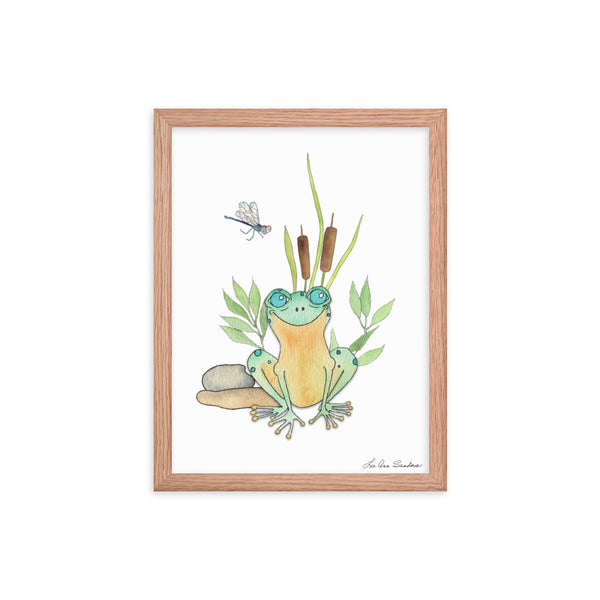 Blue Eyed Frog Framed poster