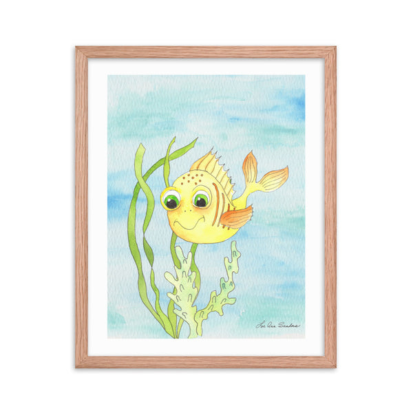 Little Yellow Fish Framed poster