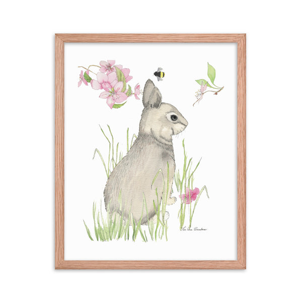 Spring Bunny Framed poster