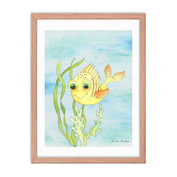 Little Yellow Fish Framed poster