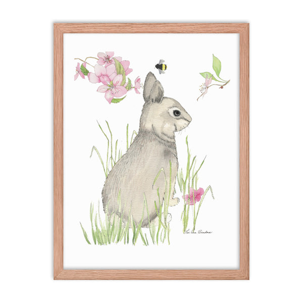 Spring Bunny Framed poster