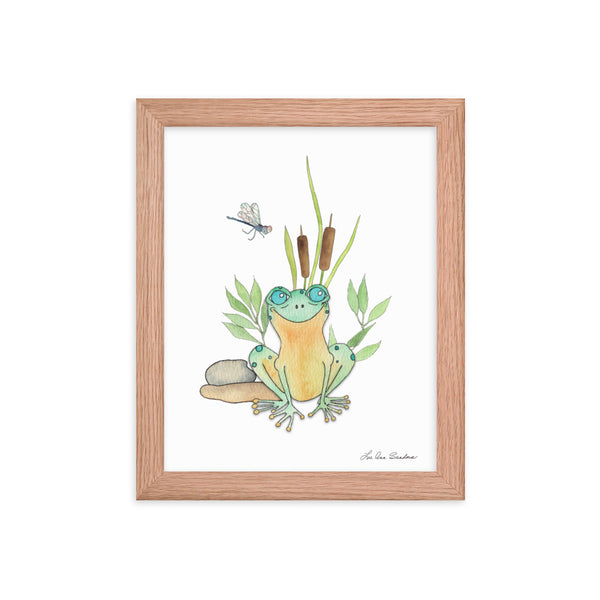 Blue Eyed Frog Framed poster