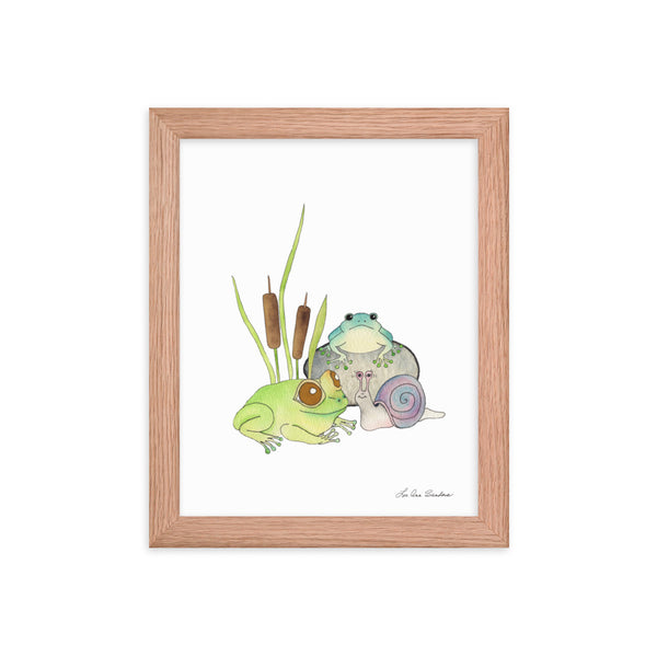 Frog Friends Framed poster