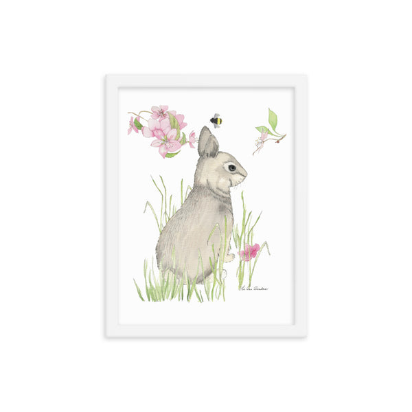 Spring Bunny Framed poster