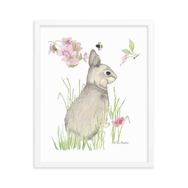 Spring Bunny Framed poster