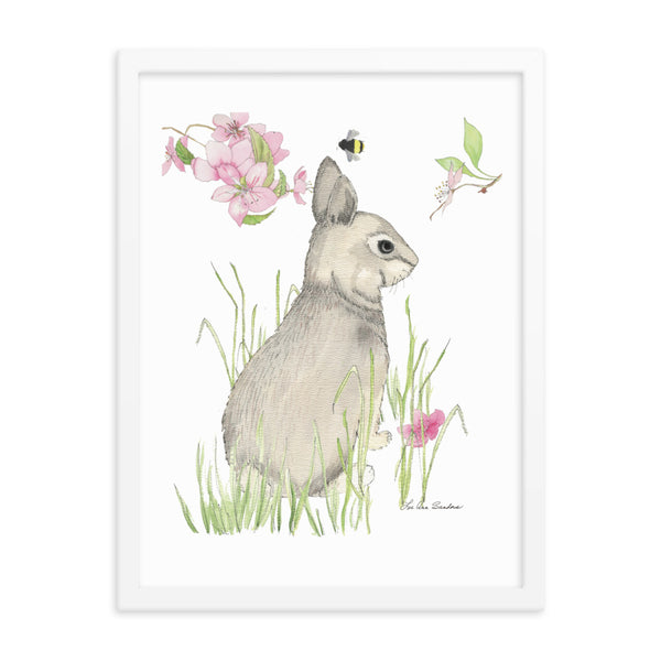 Spring Bunny Framed poster