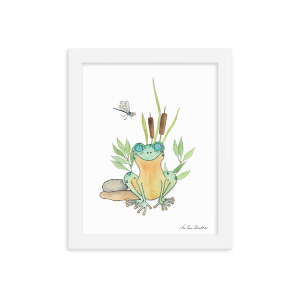 Blue Eyed Frog Framed poster