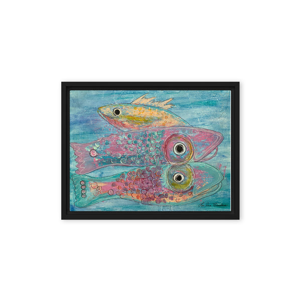 Fish Fusion Framed canvas