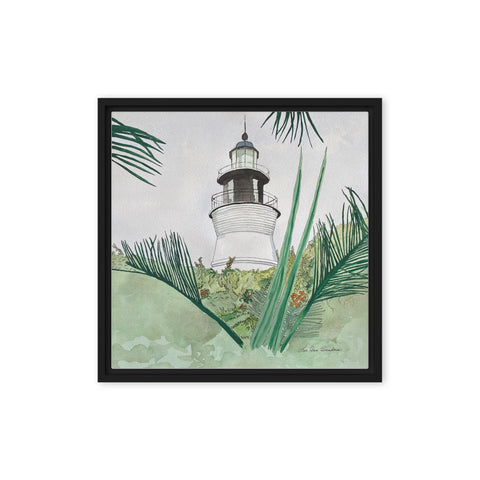 Key West Lighthouse Framed canvas