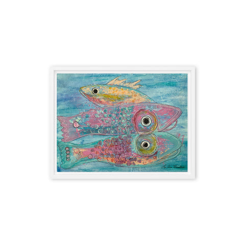 Fish Fusion Framed canvas