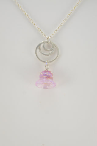 Rose Bell and Ring Necklace