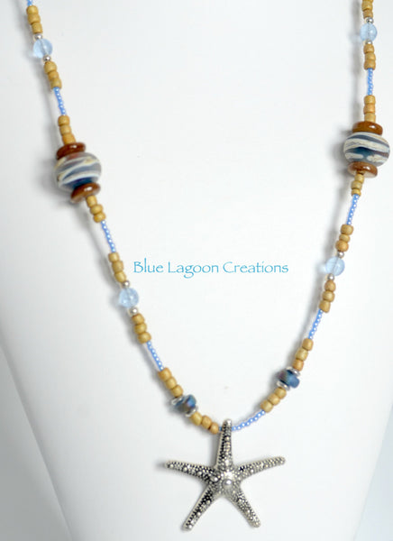 Blue Lagoon Creations, Ocean Jewelry, Lampwork Bead by Quinlan Beads