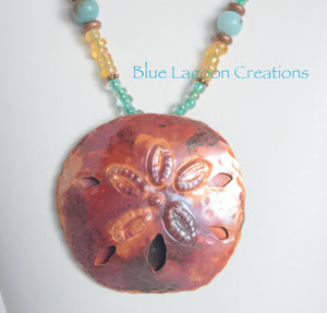 Copper Sand Dollar Necklace