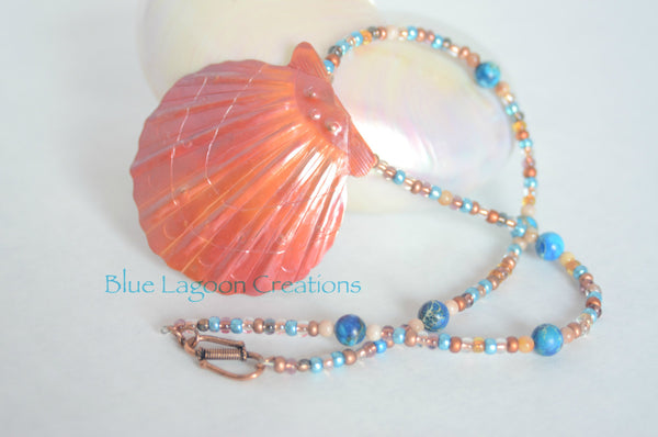 Copper Scallop Shell Necklace