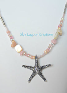 Peach Star Fish Necklace