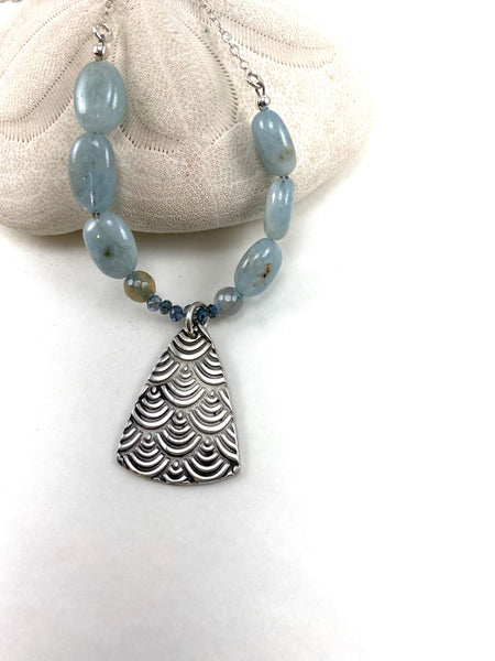 Amazonite and Agate Beaded Pendant Necklace