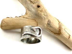Silver Fish Hook Ring